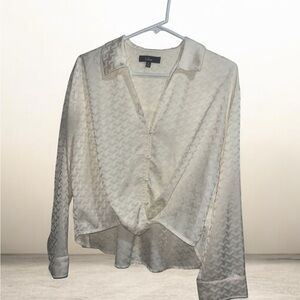 Lulu's Cream Patterned Blouse